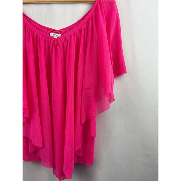Caché Womens Large Off-Shoulder Ruffle Blouse - Picture 2 of 5
